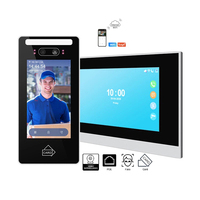 Sistema de Control de Acceso con Videoportero, Pantalla Táctil IPS HD, Cámara Gran Angular POE de 2MP, Reconocimiento Facial, 30000 Usuarios, Aplicación Tuya, Control Remoto