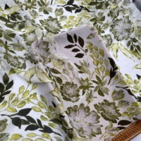 Tissu à imprimés 2020 coton, polyester, perles, étoffe en mousseline de soie à impression numérique fleurs, fabrication de robes