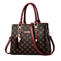 Sac à main vintage monogramme pour femme, élégant sac fourre-tout professionnel grande capacité, sacoche de bureau tendance, sac bandoulière