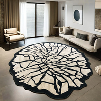 Tapis de maison fait à la main en 3D de conception personnalisée simplifiée moderne tapis touffeté en laine pour le salon pile coupée pour la chambre à coucher