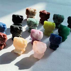 קריסטל סיטונאי שלום קיטי קריסטל גילוף הלו הלו קיטי דמויות מיני מתנה לחג המולד - Product Image 3