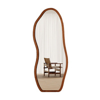 Grand miroir décoratif ondulé en verre pleine longueur pour mur, miroir sur pied pour salle de bain, chambre à coucher, décoration intérieure, salon, fête