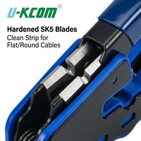 Herramienta de crimpado y corte de cables de red Ethernet RJ45 8P8C Cat5e Cat6 RJ45 de fábrica al por mayor para RJ11 RJ12