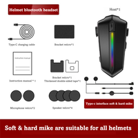 Casque de ski avec écouteurs, casque intégral de moto, casque Bluetooth avec microphone, écouteurs à réduction de bruit CVC, appels sans fil