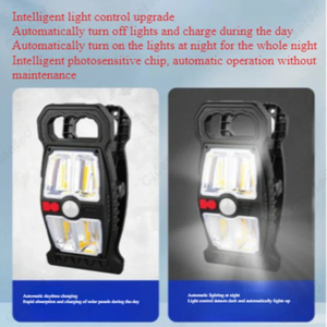 A0515 Lampes solaires à clip super lumineuses, portables, avec capteur de mouvement, éclairage de camping, étanches, pour jardin, mur, patio - Product Image 3