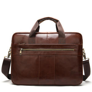 PU Leather <b>Briefcase</b> for Men Factory Custom Large Capacity Laptop Bag Business Messenger Bag Shoulder Tote Office Bag - Product Image 1