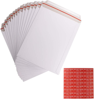 Zmybcpack 100 Paket Amplop Kertas Putih Biasa Ukuran 6x8 Inci dengan Segel Otomatis dan Jendela, untuk Foto, CD, Dokumen, dan Pengiriman Surat