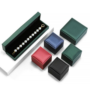 2025 Logo personnalisé Rectangle brossé PU cuir collier boîte à bijoux présentoir ensemble vente chaude boîte-cadeau - Product Image 6