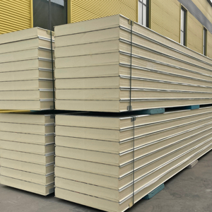 Panel sándwich de núcleo de PU Exterior de Metal moderno de 10mm para Taller de pared de techo, casa avícola, cámara frigorífica, casa prefabricada, almacén <span class=keywords><strong>Topolo</strong></span> - Product Image 1
