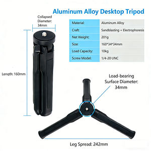 Mini trépied en métal pour caméra <span class=keywords><strong>d</strong></span>'<span class=keywords><strong>action</strong></span>, support de table compact et portable pour DJI Osmo Pocket 3 <span class=keywords><strong>Action</strong></span> 5/6 Pro Camera - Product Image 5