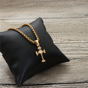 Heart <b>Cross</b> Necklace Zinc Alloy Unisex Pendant Gift Jewelry - Product Image 3
