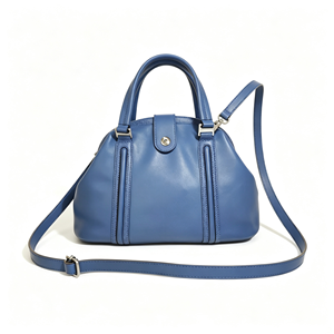 Business Casual <b>Satchel</b> Purse Smooth Leather Snap Closure Detachable Shoulder Strap Multi Pocket Handbag - Product Image 1