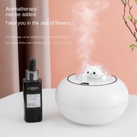 Diffuseur d'arômes pour animaux de compagnie mignon de style dessin animé, humidificateur silencieux USB pour la maison, le bureau et la chambre, avec minuterie, capacité de 0,5 L, brumisateur