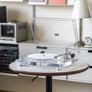 Nouveau tourne-disque en <span class=keywords><strong>vinyle</strong></span> transparent en acrylique avec émetteur BT X10, tourne-disque de bureau moderne pour une lecture de musique sans fil élégante - Product Image 5