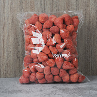 Gefreeze-droogde aardbeienballetjes groothandel fruitsnacks 500g Shandong oorsprong, op kamertemperatuur bewaarbaar, aardbeienplakjes