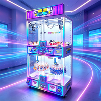 Kising Mini Super Claw Crane Machine, jeu d'arcade pour 4 joueurs, machine à attraper les objets, distributeur de porte-clés adapté aux parents