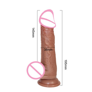 Female <b>vibrating</b> dildo with heating and suction cups, automatic thrusting and self-pleasuring, adult sex toy. - Product Image 1
