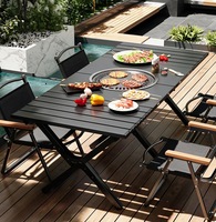 Barbecue portable multifonctionnel pliable de qualité supérieure, table de camping, pique-nique, jardin, patio, mobilier d'extérieur moderne