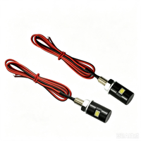 Feu arrière universel en aluminium pour moto, feu de plaque d'immatriculation, feu stop arrière, homologué E, 12V LED, clignotants de haute qualité, noir 1