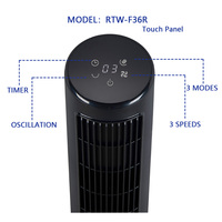 Refroidisseur d'air à tête oscillante silencieuse OEM prix d'usine télécommande tactile 36 pouces ventilateur de tour électrique pour chambre à coucher bureau