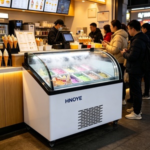 Vetrina Refrigerata per Gelato <span class=keywords><strong>in</strong></span> Acciaio Inox con 8 Vaschette, Espositore <span class=keywords><strong>da</strong></span> Banco 220V 50Hz - Product Image 5