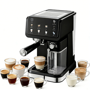 Elegante Cafetera Doméstica con Pantalla Inteligente a Color y Espumador de Leche Automático, Cafetera Espresso NT-CM5600 High - Product Image 1