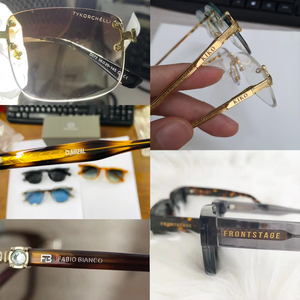 Gafas <span class=keywords><strong>de</strong></span> Lectura Clásicas y Modernas Personalizables al por Mayor, Protección UV400, Ligeras, Montura Completa <span class=keywords><strong>de</strong></span> Acetato Gris Sólido - Product Image 5