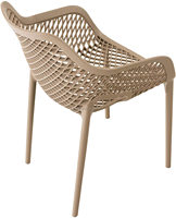 Chaises en polypropylène marron empilables au design moderne pour salle à manger, appartement, salle de bain et extérieur – Vente en gros