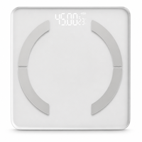 Pèse-personne intelligent avec analyse de la composition corporelle, synchronisation via application Bluetooth, IMC, sans fil, professionnel, haute précision, affichage LED sur verre