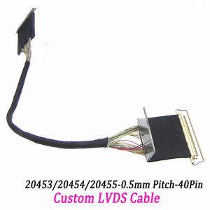 Kabel Koaksial Mikro Lvds 40Pin 0.5mm Kustom Grosir dengan Konektor 20453/20454/20455 untuk Monitor Kios Terintegrasi - Product Image 1