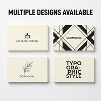 Cartes de visite personnalisées blanc crème mat, impression de précision noire, design minimaliste, OEM, vente en gros, usine