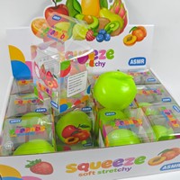 Fruitig knapperig squishy fidget toy kleurrijk fruitvormig bouwblok knijp speeltje