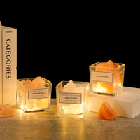 Ensemble diffuseur d'arômes en verre cristal et pierre, avec huiles essentielles, écologique et durable, sans flamme, coffret cadeau parfumé pour la maison - Vente en gros