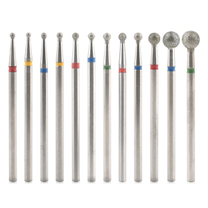 Fraise à ongles en diamant en forme de boule, tige de 3/32, nettoyeur de cuticules, fraise électrique pour manucure, accessoires pour ongles - Product Image 2