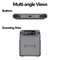 Lector/Escritor UHF RFID ISO 18000-6C ABS PDA Portátil Android 13 con Escáner de Código de Barras 2D de Largo Alcance (20m) Resistente para Uso Industrial JINTOU