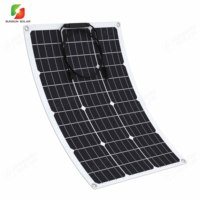 Panneau solaire flexible ETFE monocristallin ultra léger 30W 50W, petite taille, portable pour usage marin, bateau, extérieur