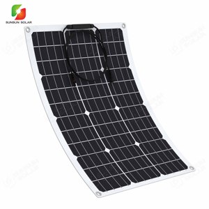 Panneau solaire flexible ETFE monocristallin ultra léger 30W 50W, petite taille, portable <span class=keywords><strong>pour</strong></span> usage marin, bateau, extérieur - Product Image 5