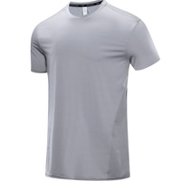 Chemise en polyester à séchage rapide pour homme, idéale pour le fitness, la course à pied, tenue de sport ample à col rond, sous-vêtement technique pour activités sportives