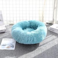 Coussin de luxe en peluche douce, canapé chaud pour chat, Donut, chiot, vente en gros