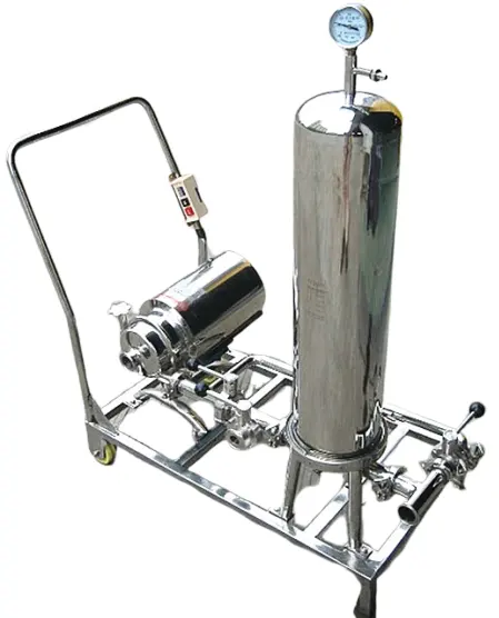 Rumah Filter Katrid Baja Tahan Karat 3 Tahap Food Grade untuk Sistem Filtrasi Penyaring Anggur