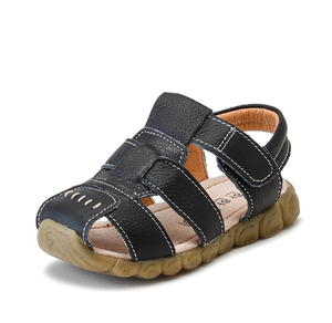 Summer Children's Leather Sandals Non-slip Soft Bottom Toddler Shoes Boys Korean <b>Wrapped</b> <b>Head</b> Beach Sandals Shoes - Product Image 4