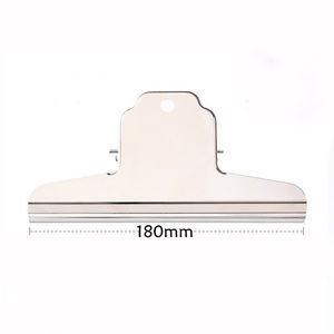 Pince à Document en métal argenté Extra Large de 180mm, pince à bec de canard à longue queue, pince à bouledogue, fournitures scolaires et de bureau - Product Image 1