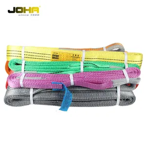 Polyester Webbing Sling Customized Wll 20t Polypropylene Nylon Polyester Flat Webbing Sling