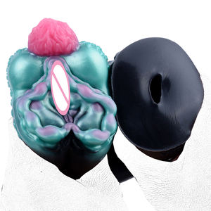 GEEBA 블랙 맘바 컬러 남성 자위대 판타지 페니스 스트로커 컵 현실적인 질 포켓 음모 - Product Image 5