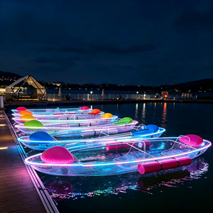 Kayak transparente doble de policarbonato de 11 pies con tira de luces LED para visitas a cenotes, parques acuáticos y negocios de alquiler. - Product Image 3