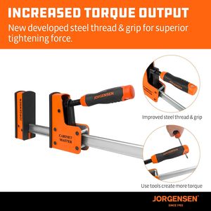 Parallel Bar <b>Clamp</b> Heavy-Duty for Woodworking Glue-Up 2200 Lbs Force, <b>Quick</b> <b>Release</b>, Spreader Function, 2-Pack - Product Image 3