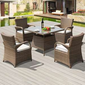 Muebles de Mimbre Modernos para Patio y Jardín, Resistentes a la Intemperie, Muebles de Jardín para Exteriores, Juego de Mesa de Comedor para Patio, Juego de Sofás de Ratán para Exteriores - Product Image 3