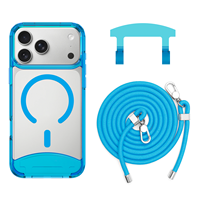 Étui de téléphone magnétique en TPU pour iPhone 18promax, anti-jaunissement, détachable, avec cordon de téléphone long et diagonal, accessoires pour téléphone