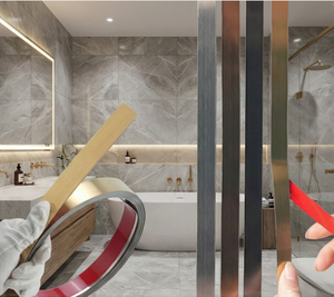 Strisce Decorative da Parete con Design Geometrico Moderno per Lobby di Hotel, Esterni di Ville e Ristrutturazioni di Pareti di Fondo - Product Image 3