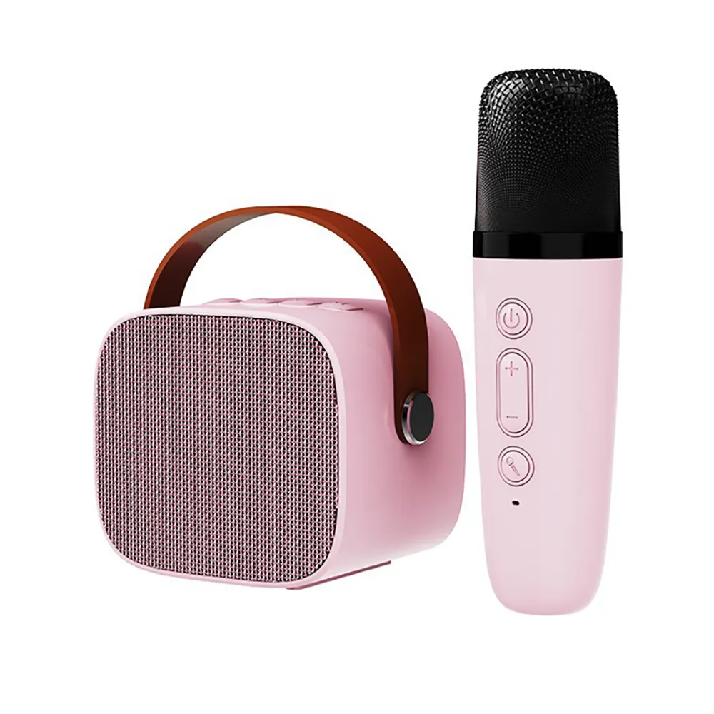 2023 penjualan terlaris audio portabel nirkabel dengan mikrofon karaoke menyanyi kotak musik speaker mini mendukung TF c